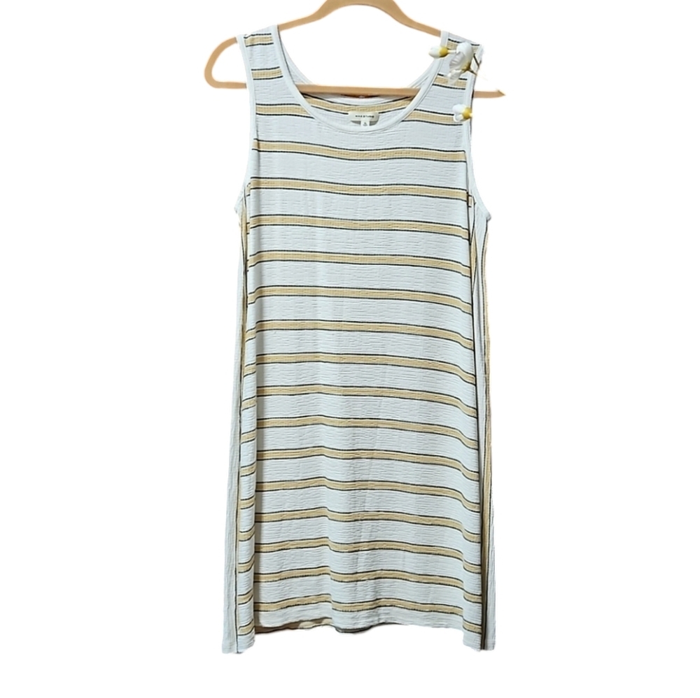 Max Studio Women's Striped Sleeveless Knit Shift Dress XL NWOT - Picture 4 of 7
